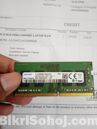 Original Samsung DDR4 4gb 2400mhz Laptop Ram